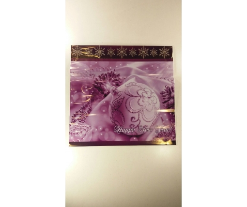 Пакет с пластиковой ручкой (36х37) "Фиолетовые Шары" без ручки (10 шт)