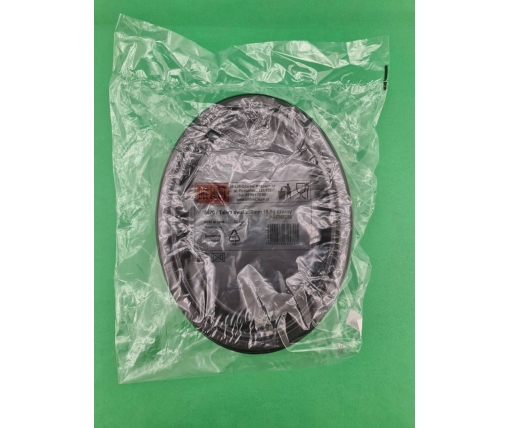 Овальная тарелка одноразовая пластиковая 260 mm Черная (50 шт)