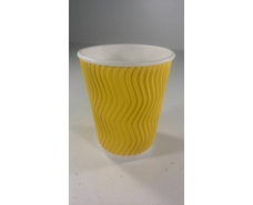 Бумажные стаканы цветные  гофрированные 175мл " Желтый"Маэстро (20 шт)
