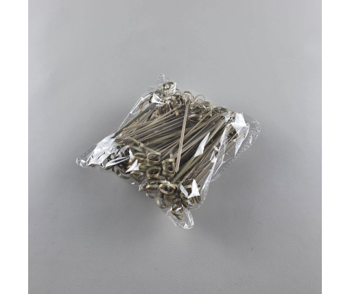 Бамбуковые деревянные шпажки с узелком 9см,100 шт (1 пачка)