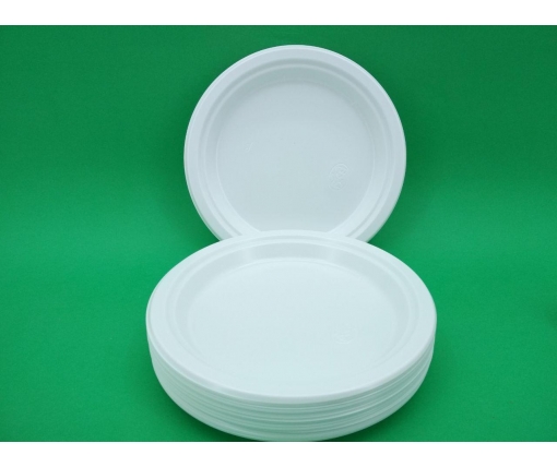 Тарелка одноразовая пластиковая 240 mm белая (100 шт)