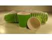 Бумажные стаканы цветные  гофрированные 175мл " Зеленый "Маэстро (20 шт)