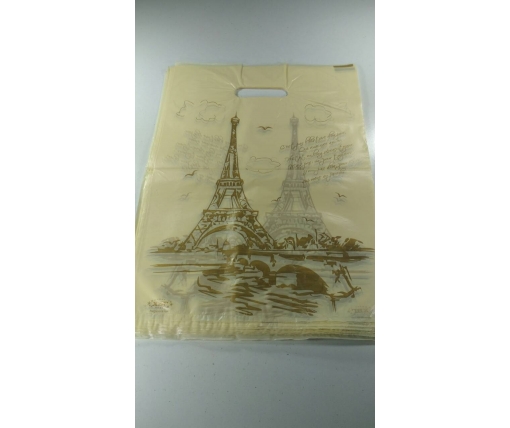 Пакеты с вырубной ручкой (28*42)"Париж " ХВГ (50 шт)