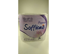 Туалетная бумага(3слоя)  белая с фиолетовым  тиснением и ароматом (а4)  SOFFIONE TOSCANA (1 пачка)