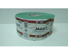 Туалетная бумага на втулке Джамбо "Mildi" 90*195/60 (1 слой) PREMIUM зеленая (8 рул)
