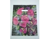 Пакет с прорезной ручкой (30*37+3) Цветы "Розовые розы"   (50 шт)