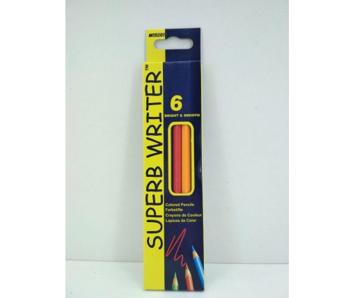 Набор цветных карандашей 6 цветов "SUPER WRITER" Marco 4100-6CB (1 пачка)