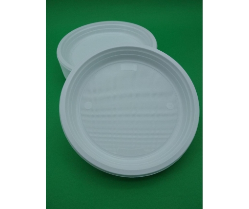 Одноразовая тарелка для второго блюда диаметр  220 мм Польша  (100 шт)