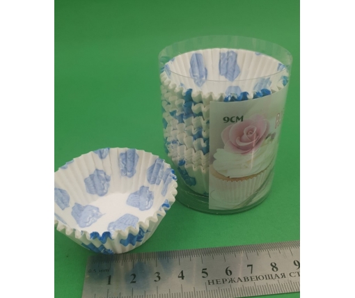 Бумажные формочки для выпечки кексов (9см) 100шт  (1 уп.)