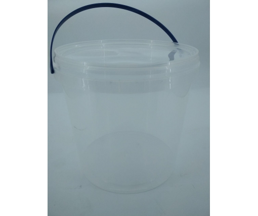 Ведра с крышкой  пластиковые пищевые 3,3 литра круглое прозрачное