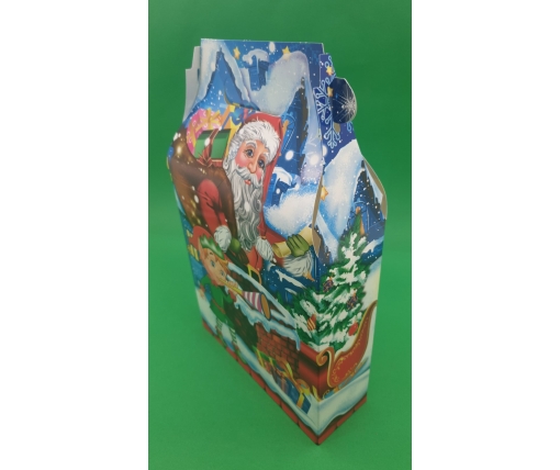 Новогодняя коробка для конфет №230 (Санта и Эльф) на 700грам (25 шт)
