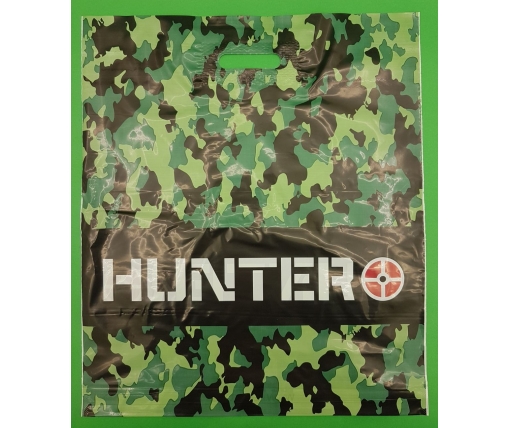 Пакет с прорезной ручкой (45*53+3)"Hunter"Леоми (50 шт)