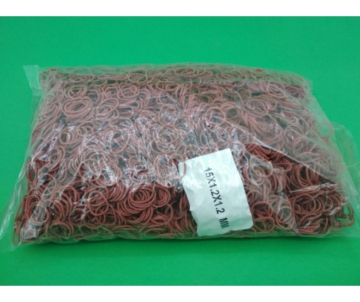 Резинки для упаковки зелени  №15 ( красная )*1,2мм  1 кг "Plast" (1 пачка)