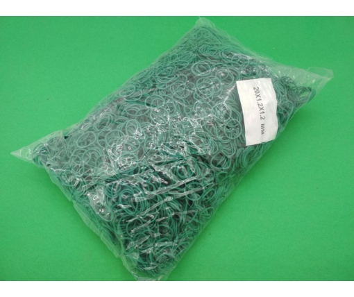 Резинки для купюр №20 ( зеленая )*1,2мм  1 кг "Plast" (1 пачка)