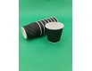Бумажные одноразовые стаканы гофрированные 110мл " Черный "Маэстро (20 шт)