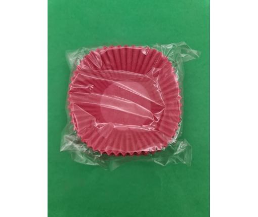 Тартолетка для кексов  А140 "Круглая розовая"D55 H42,5 (100шт) (1 уп.)