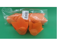 Тарталетки бумажные для кексов ТЛ-140"Тюльпан Оранжевый" (50*50/75) (100шт) (1 уп.)