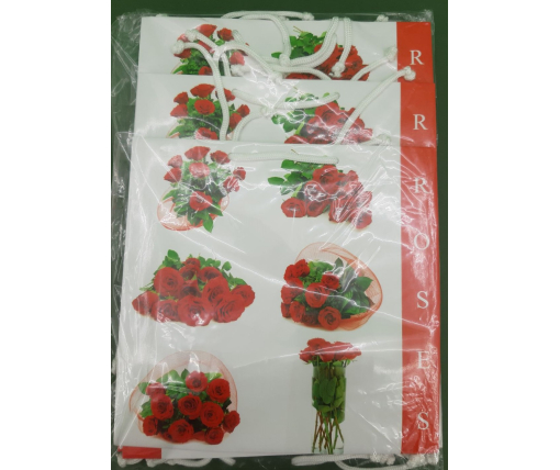 Пакет бумажный подарочный квадратный 23*24*10(артKV-038) (12 шт)