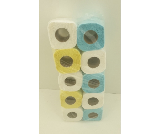Бумага туалетная  цветная  (а10) Примьер  (1 пачка)