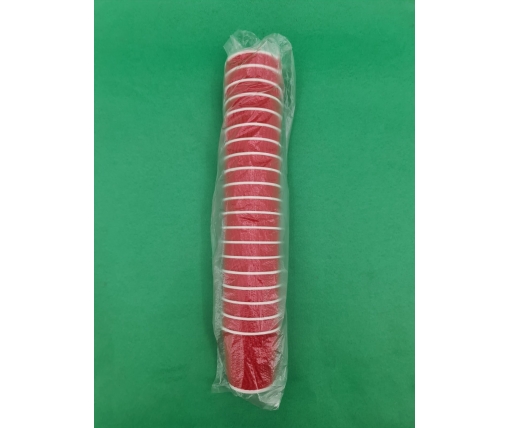 Бумажные одноразовые стаканы гофрированные 110мл " Красный " Маэстро (20 шт)