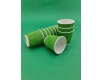 Бумажные одноразовые стаканы гофрированные 110мл " Зеленый " Маэстро (20 шт)