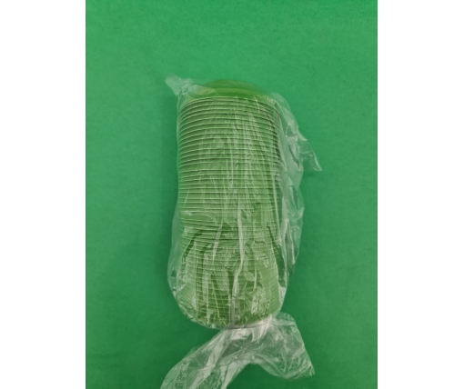 Крышка зеленая на стакан  бумажный Ф75 (гар) Маєстро (50 шт)