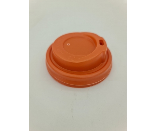 Крышка для стакана  бумажный  Ф75 (гар) оранжевая Маэстро (50 шт)