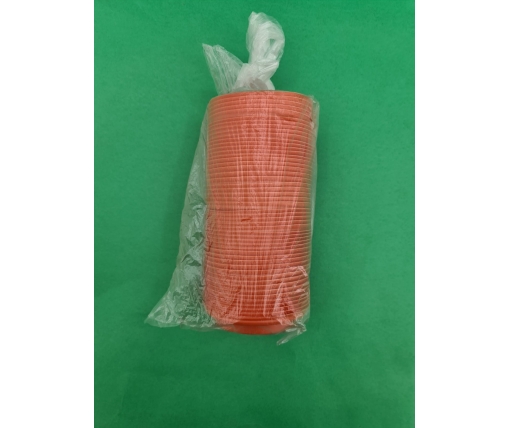 Крышка под стакан  бумажный  Ф90 (гар) оранжевая Маэстро (50 шт)