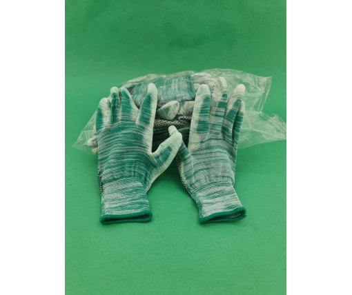 Хозяйственные перчатки с полиуретановым покрытием и ПВХ точкой (12 пар)