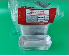 Контейнер из пищевой алюминиевой фольги прямоугольный 575мл R42G 100шт в упаковки (1 пачка)
