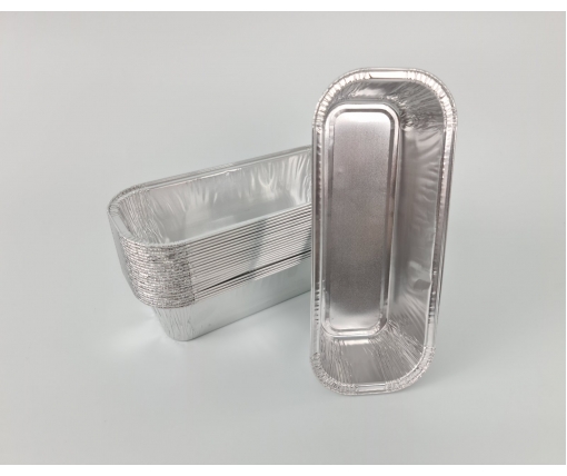 Контейнер из пищевой алюминиевой фольги прямоугольный 575мл R42G 100шт в упаковки (1 пачка)
