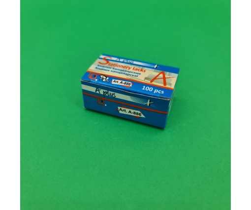 Кнопка хром в картоновой упаковке 100 шт (A plus) №886 (100шт) (1 пачка)