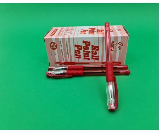 Ручка шариковая 1.0 mm тм Tianzhijiaozi "TY 501" красный (24 шт)
