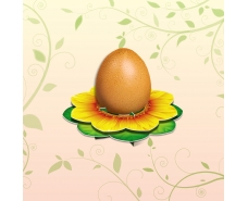 Декоративная подставка для яиц №1 "Подсолнух" (1 яйцо) (1 шт)