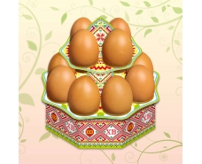 Декоративная подставка для яиц №12.1 "Традиционная" (12 яиц) высокая (1 шт)