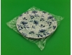 Бумажная тарелка с рисунком  18см"№ 29"Голубые цветы" 10шт (1 пачка)