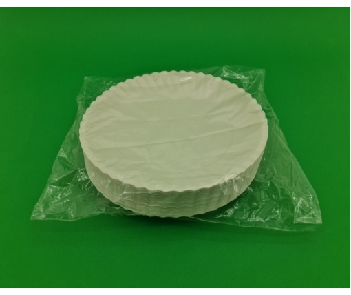 Тарелка бумажная белая D-25.5 см (50)*1 (50 шт)