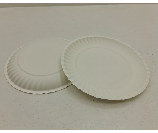 Тарелка бумажная белая D-15.5 см (100)*2 (100 шт)