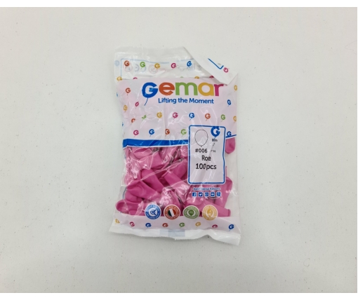 Воздушные шарики пастель розовые 3" (8 см) латексные бомбочки 100 шт Gemar (1 пачка)