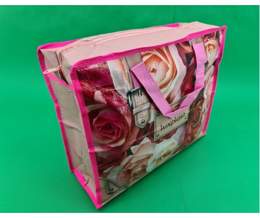 Сумка хозяйственная , полипропиленовая,  с цветным рисунком  №1 Роза (10 шт)