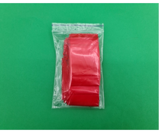 Пакет с замком zipp 3.5x4.5 красный (50шт) (1 пачка)