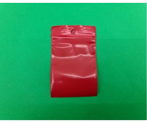Пакет с замком zipp 5x7 красный (50шт) (1 пачка)