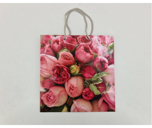 Пакет бумажный подарочный квадратный 23*24*10(артKV-008) (12 шт)