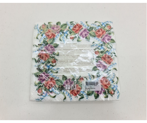 Красивая салфетка (ЗЗхЗЗ, 20шт)  La Fleur  Цветочный венок (1313) (1 пачка)