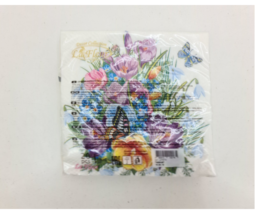 Дизайнерская салфетка (ЗЗхЗЗ, 20шт)  La Fleur  Первоцвет (1302) (1 пачка)
