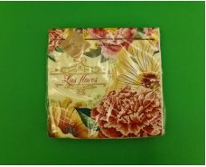 Бумажная салфетка цветочной тематики (ЗЗхЗЗ, 20шт) Luxy  Удивительные летние цветы (2079) (1 пачка)
