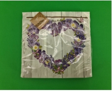 Дизайнерская салфетка (ЗЗхЗЗ, 20шт) Luxy  Цветочное сердце (2091) (1 пачка)