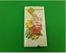 Бумажная салфетка мини (ЗЗхЗЗ, 10шт) Luxy MINI Тропические цветы (2044) (1 пачка)
