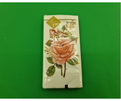 Красивая салфетка (ЗЗхЗЗ, 10шт) Luxy MINI Бутоньерка из роз (2031) (1 пачка)