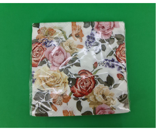 Красивая салфетка (ЗЗхЗЗ, 20шт)  La Fleur Дивные розы (1316) (1 пачка)